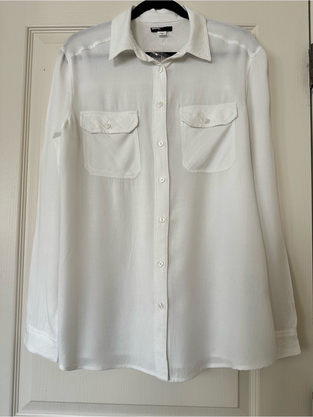 BDG White Oversized Button-Down Shirt